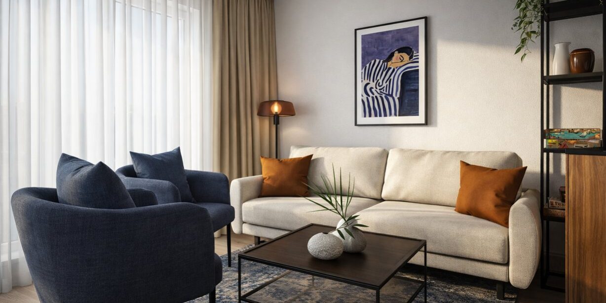 Apartamenty na wynajem – projekt wnętrza TADAAM Projekt, zdjęcie 2