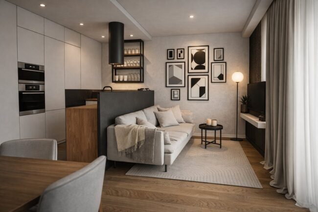 Mieszkanie 45 m² – projekt wnętrza TADAAM Projekt, zdjęcie 1