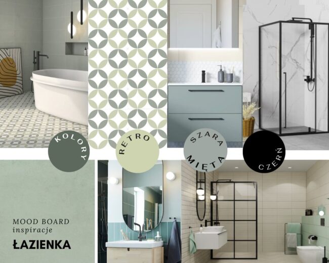 Mood board łazienki – kolory, płytki i armatura
