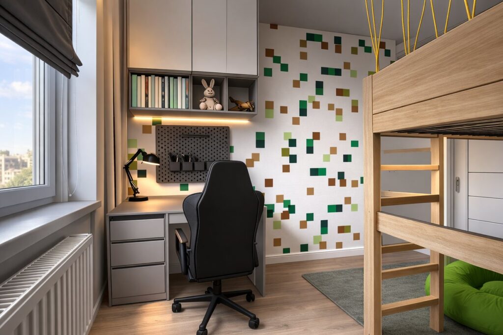 Pokój dla chłopca 10 m² – projekt wnętrza TADAAM Projekt, zdjęcie 3
