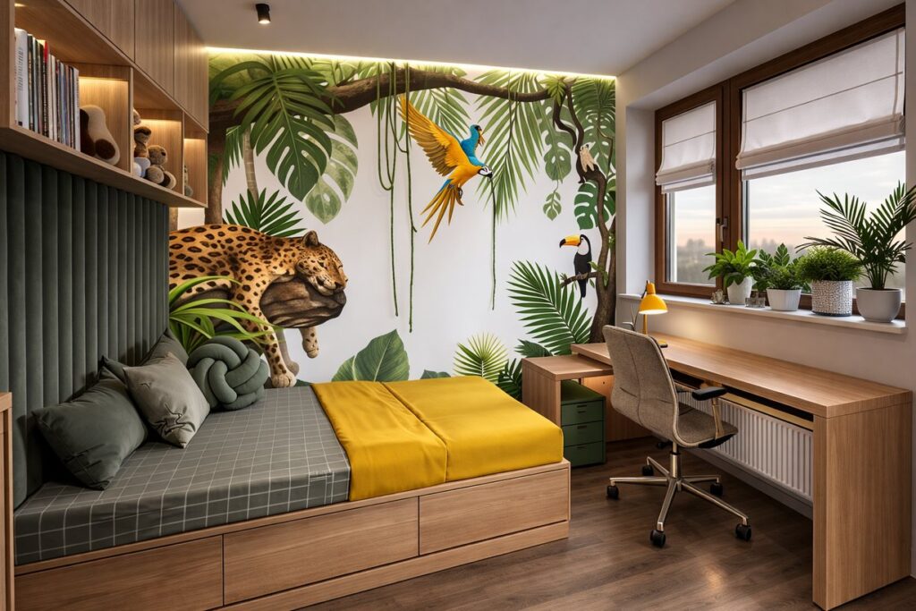 Pokój dla dziewczynki 12 m² – projekt wnętrza TADAAM Projekt, zdjęcie 2